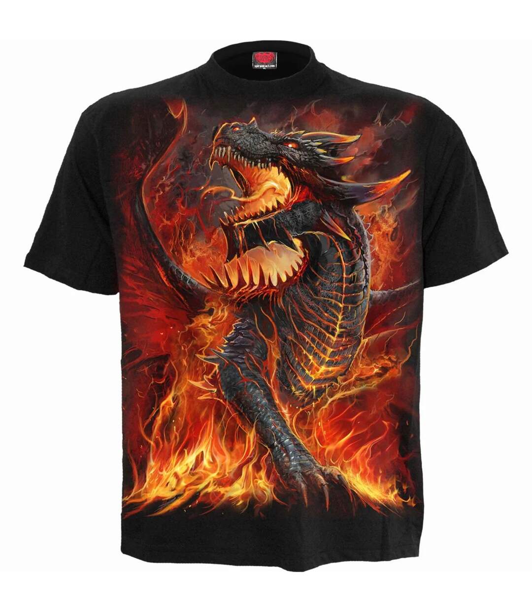 T-shirt draconis adulte noir Spiral Direct-1