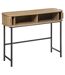 Console 2 portes coulissante Colva - Marron et noir-1