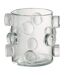 Vase Design en Verre Pebbles 20cm Transparent-1