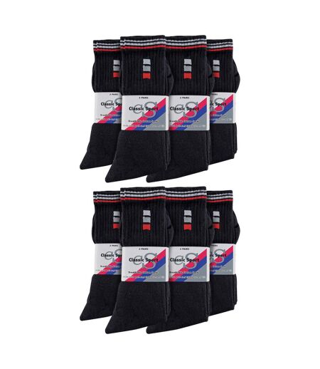 Lot de 24 paires de chaussettes de sport classiques pour hommes
