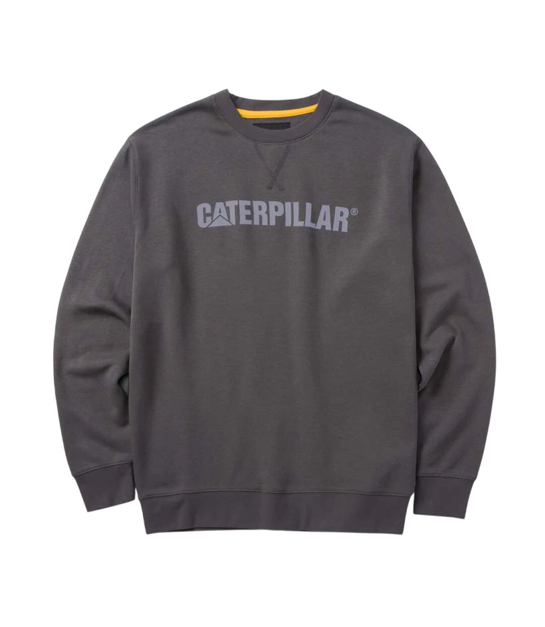 Mens logo midweight crew neck jumper magnet Caterpillar-1