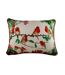 Evans Lichfield Housse de coussin de Noël Robin en chenille (Rouge/Vert/Blanc) - UTRV1915