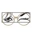 Décoration Murale Encadrée en Métal Eyewear 89cm Noir & Or-1
