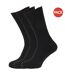 Lot de 3 Chaussettes rembourrées en mélange de laine paires homme noir Universal Textiles