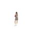 Womens/ladies Essential Ribbed Slim Tank Dress Black Ecru Tommy Jeans-1