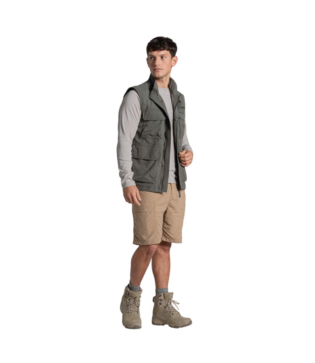 Veste Sans Manches Adventure Homme Sauge Foncé Craghoppers-4