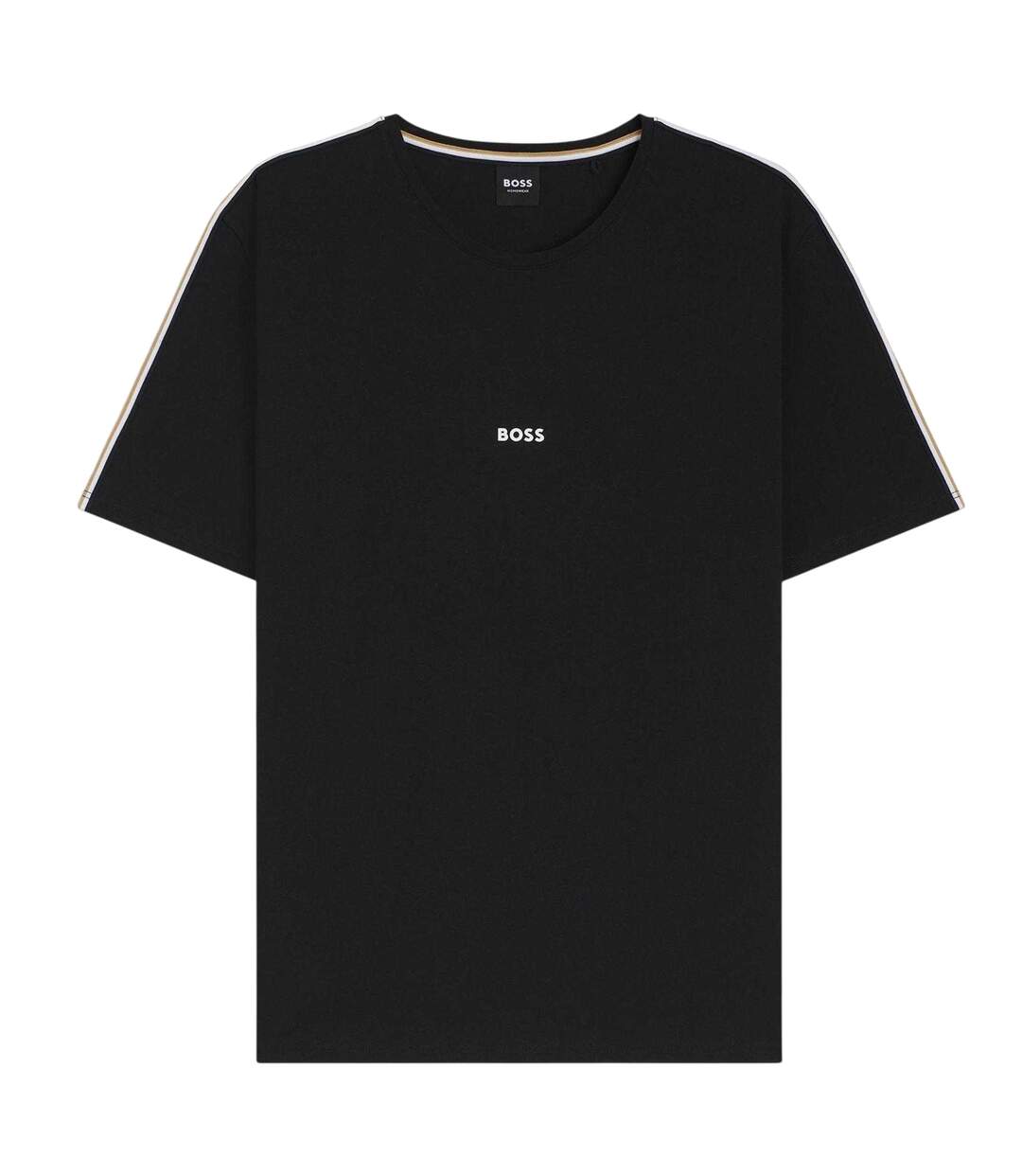 Mens Logo Polycotton Regular T-shirt Black Boss-2