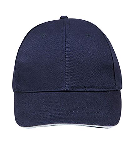 Casquette de baseball buffalo unisexe bleu marine/blanc SOLS