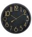 Soho brass and stone effect clock one size black/brass Hill Interiors-1