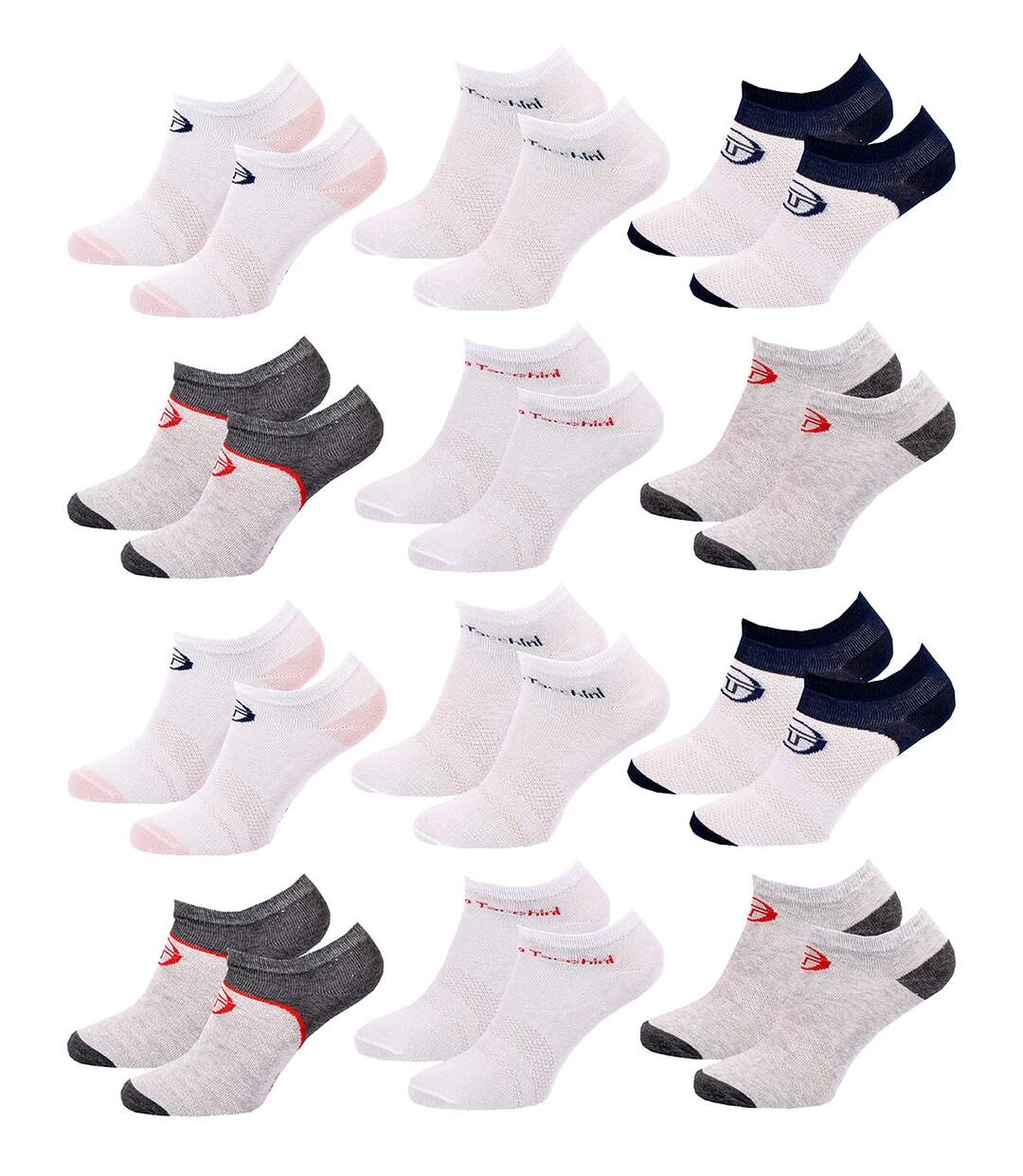 Chaussettes Femme SNEAKER SERGIO TACCHINI Lot de 12 Pack de 12 Paires 0747-1