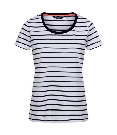 T-shirt filandra femme blanc / bleu marine Regatta