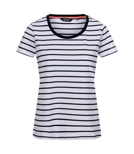 T-shirt filandra femme blanc / bleu marine Regatta