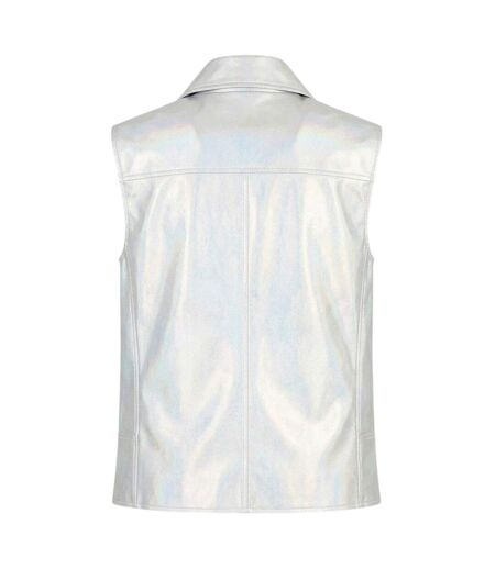 Womens/ladies Iridescent Sleeveless Gilet Multicoloured Melange Armani Exchange