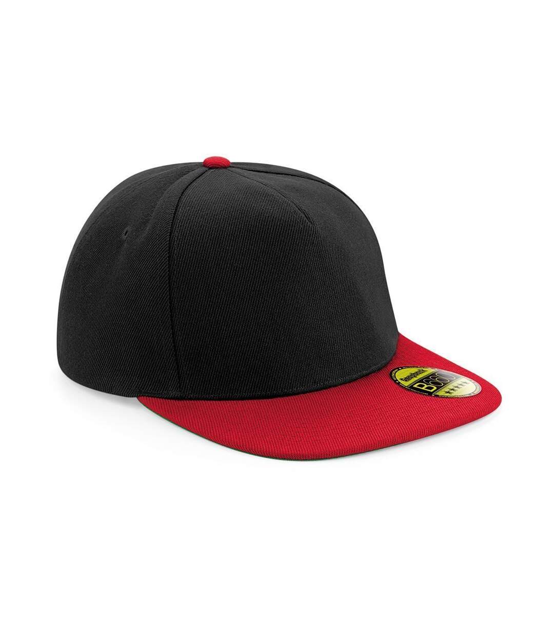Casquette à visière plate adulte - B660 - noir et rouge-1