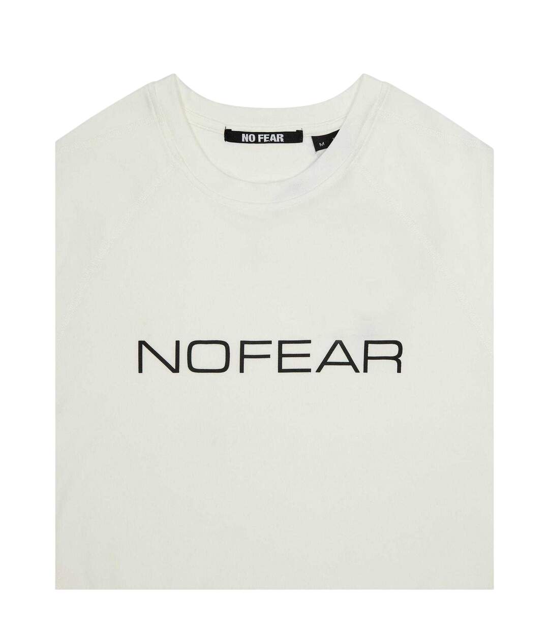 Mens Logo Raglan Long-sleeved T-shirt White No Fear-4