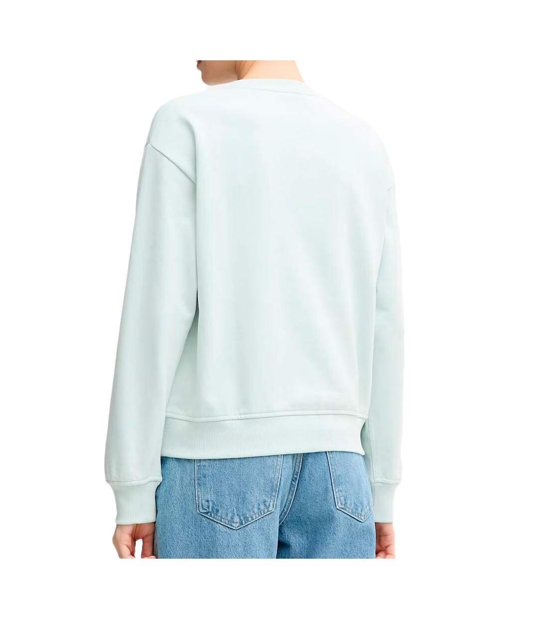 Sweat bleu femme calvin klein jeans archive logo fren-2
