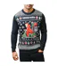 Pull Noël Motif/style Trottinette Aw25 Homme Bleu Marine Lambretta-1
