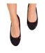 Womens/ladies tallula slip-on wide flat pumps black Where´s That From