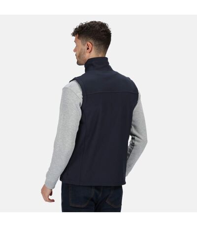 Regatta Mens Flux Softshell Bodywarmer / Sleeveless Jacket Water Repellent And Wind Resistant (Navy /Navy) - UTRG1493