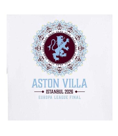 Mens Istanbul 2026 Aston Villa Fc Logo T-shirt White UEFA