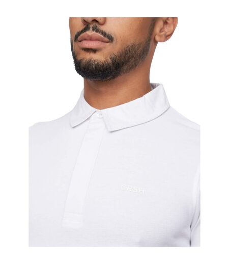 Polo Sullivan Homme Blanc Crosshatch