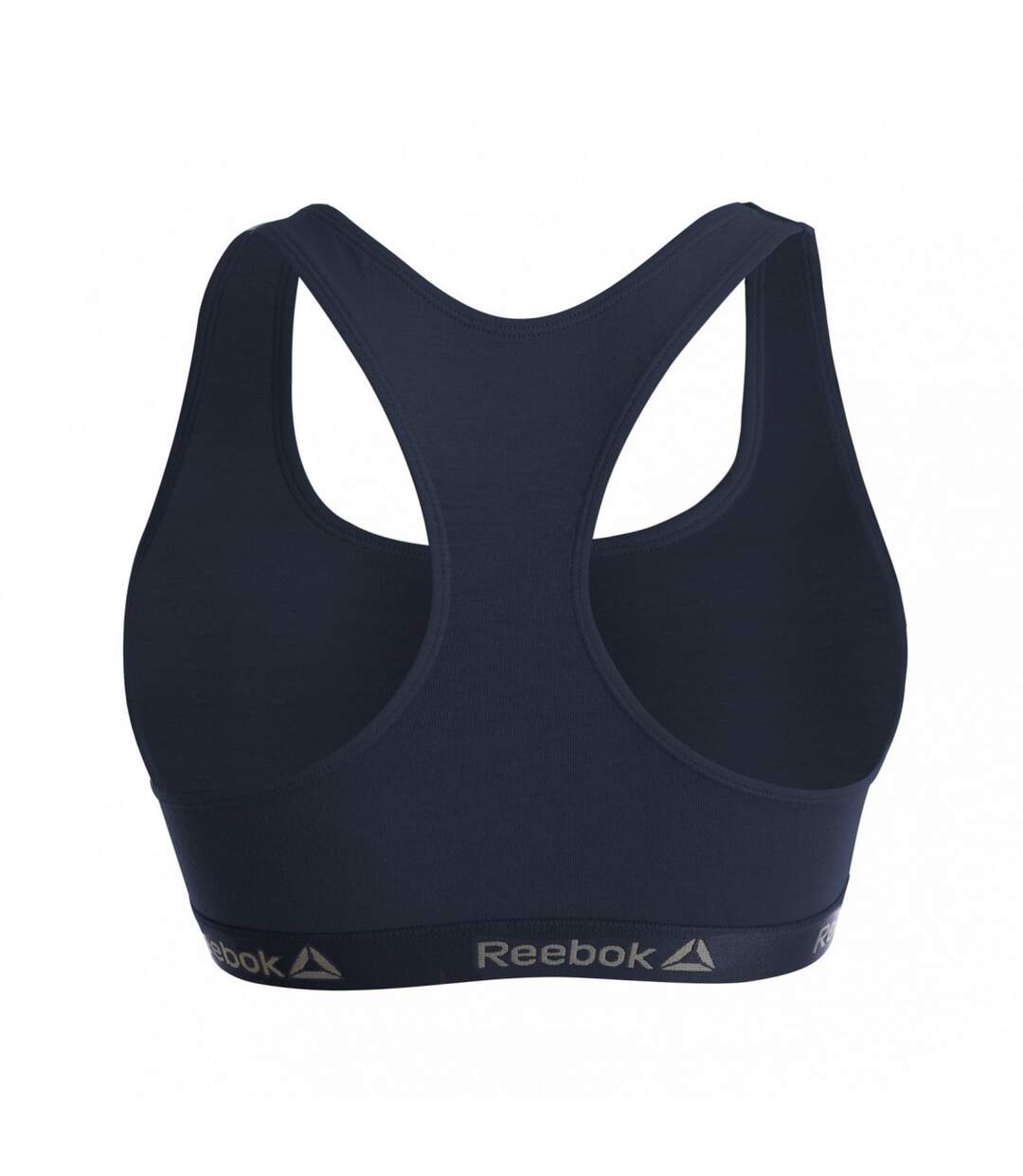 Brassière Femme Unie Coton REEBOK Noire-3