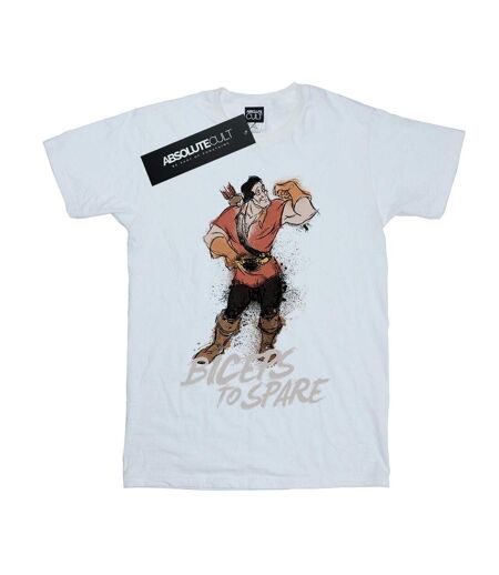 Disney - T-shirt BEAUTY AND THE BEAST GASTON BICEPS TO SPARE - Femme (Blanc) - UTBI16663