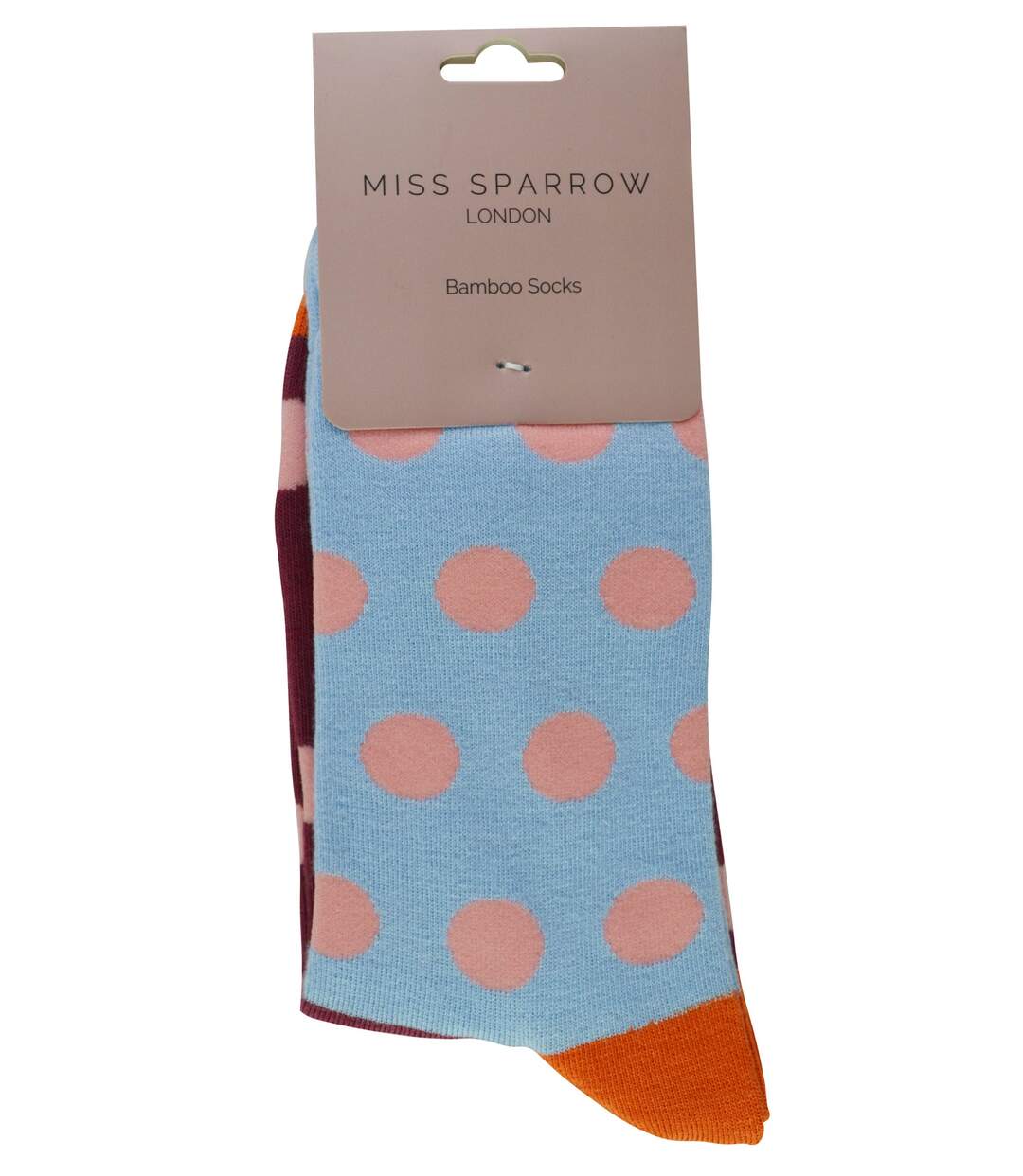 Miss Sparrow - Chaussettes Bambou Femmes Pois Rayées Fantaisie | Doux Respirant