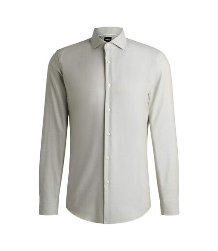 Chemise Manches Longues Homme Vert Moyen Boss