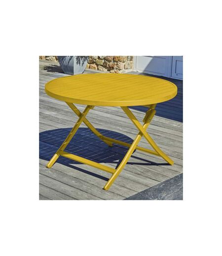 Table de Jardin Pliante Marius 110cm Moutarde