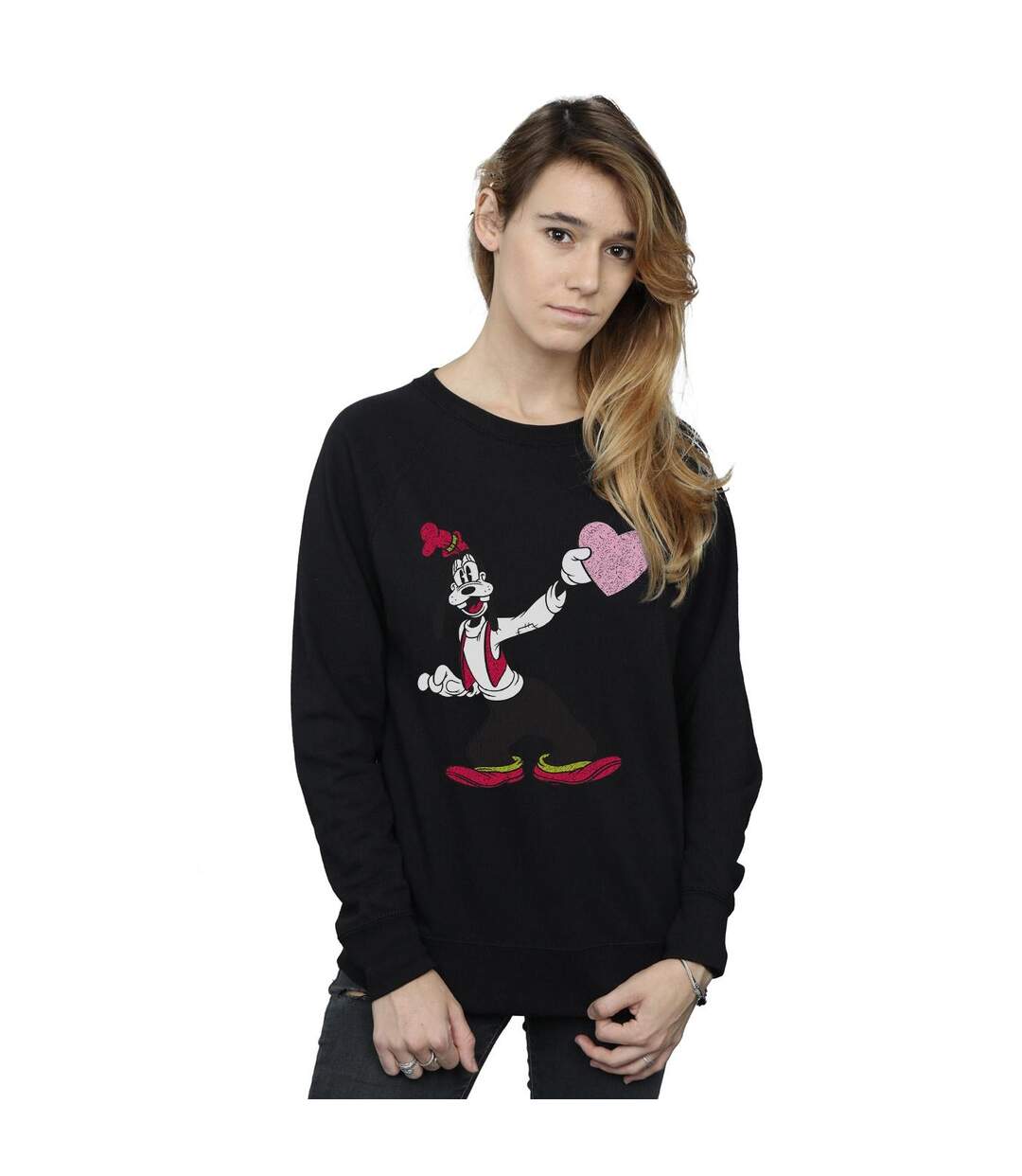 Disney Sweatshirt femme/femme Goofy Love Heart (Noir) - UTBI27717-2