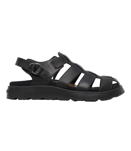 Unisex Adult Fisherman Leather Sandals Black Merrell
