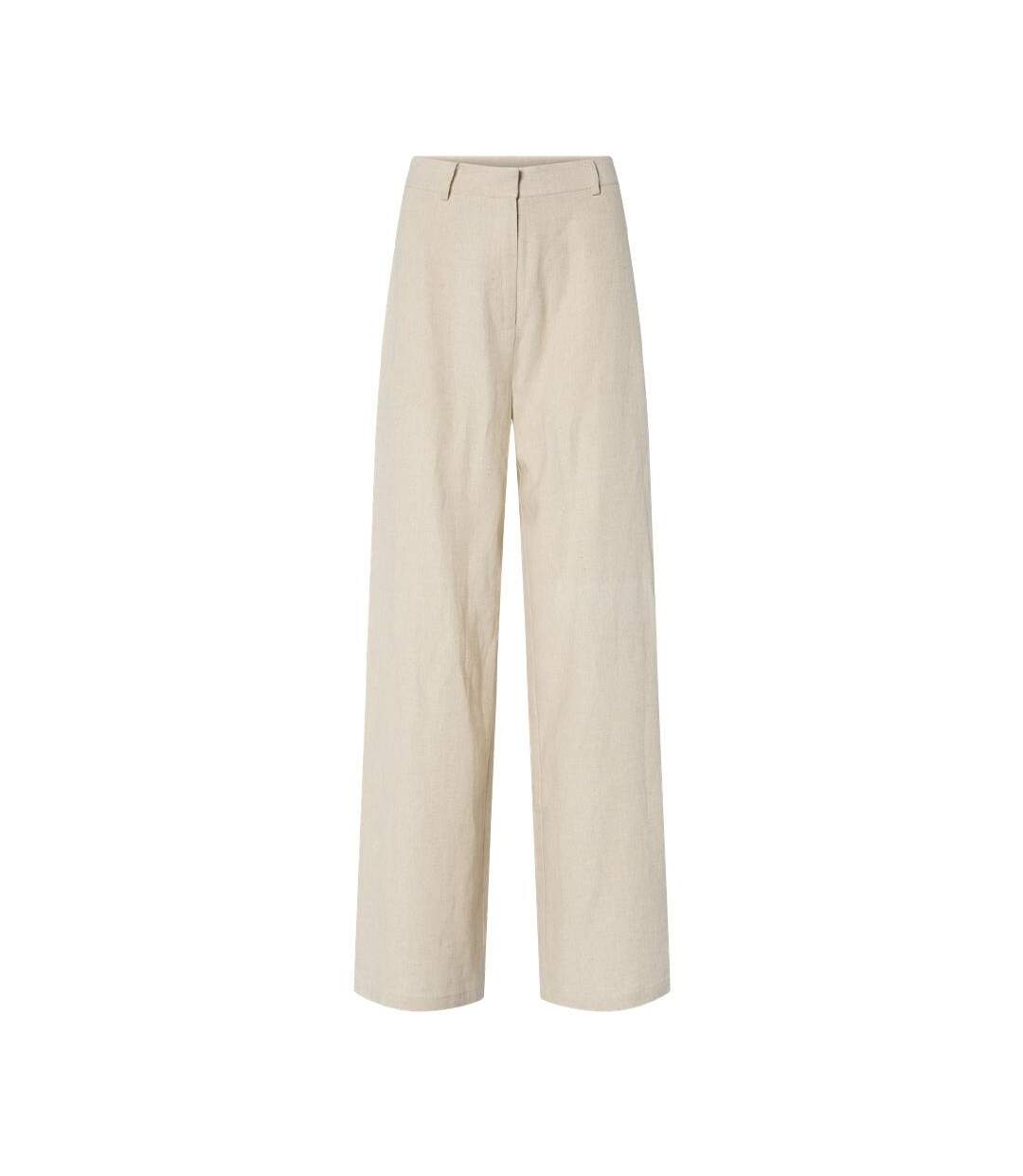 Pantalon fluide écru femme yas yastunni-2