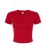 Haut court femme rouge uni Bella + Canvas