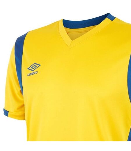 Umbro Mens Spartan Short-Sleeved Jersey (Yellow/Royal Blue)