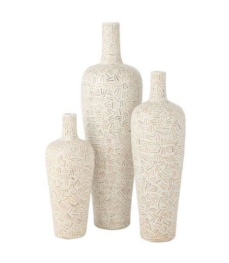 Vase Déco en Ciment Lauwra 100cm Blanc