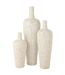 Vase Déco en Ciment Lauwra 100cm Blanc-2