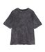 T-shirt Motif/style Délavé À L'acide Homme Gris Foncé Blanc Build Your Brand-1