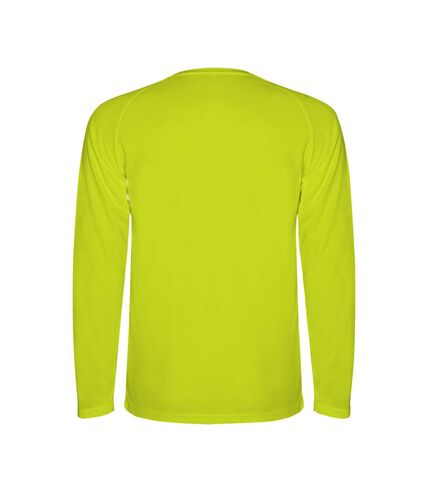 Mens montecarlo long-sleeve sports t-shirt jaune fluo Roly