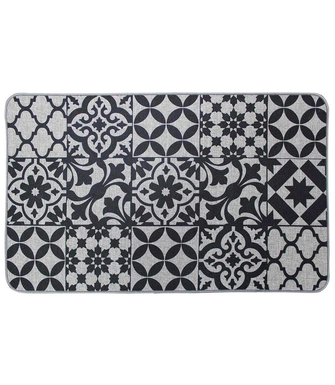 Tapis Tissé Imprimé Bizancia 45x75cm Gris-1