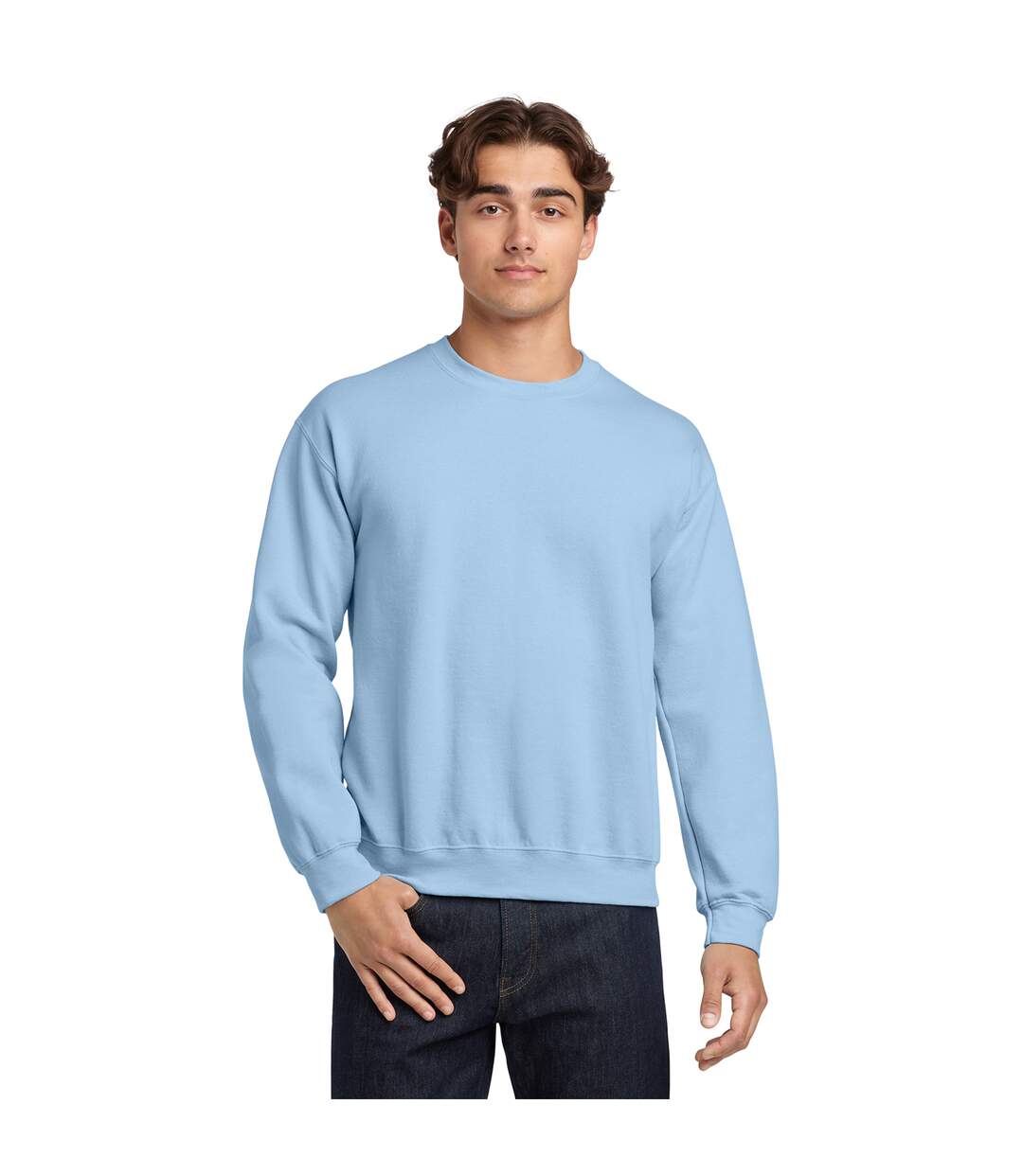Sweat Adulte Bleu Clair Gildan-1