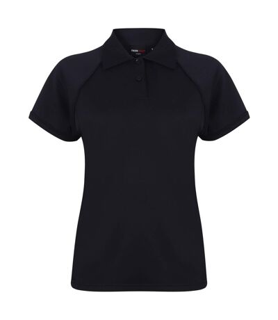 Finden & Hales Womens Coolplus Piped Sports Polo Shirt (Navy/Navy)