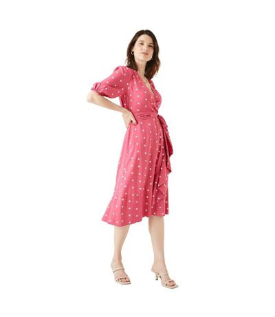 Maine Womens/Ladies Wrap Midi Dress (Pink) - UTDH6177