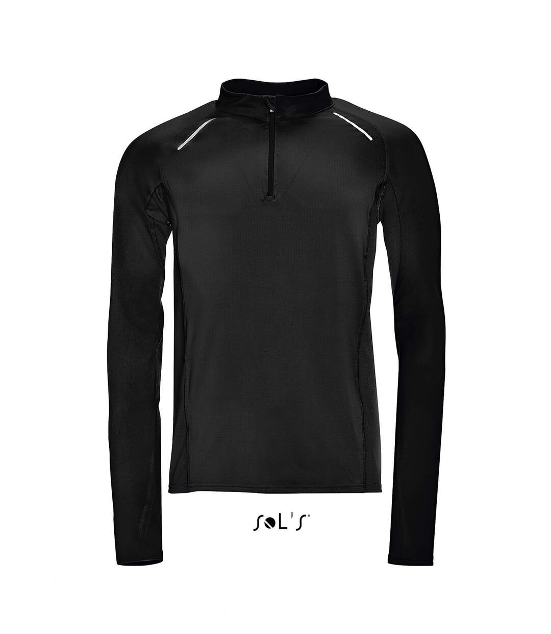 t-shirt running manches longues - Homme - 01416 - noir