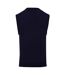 Premier Mens Sleeveless Cotton Acrylic V Neck Sweater (Navy) - UTPC3107
