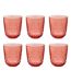 Lot de 6 Verres Réutilisables Barbra 47,3cl Rouge-1