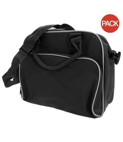 Lot de 2  Sac de danse messager 15 litres taille unique noir/blanc Bagbase