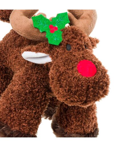 Big paws rudolph christmas dog toy one size grey/red/black House Of Paws