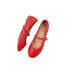 Where´s that from womens/ladies josie faux leather straps ballerina flats red Where's That From-2