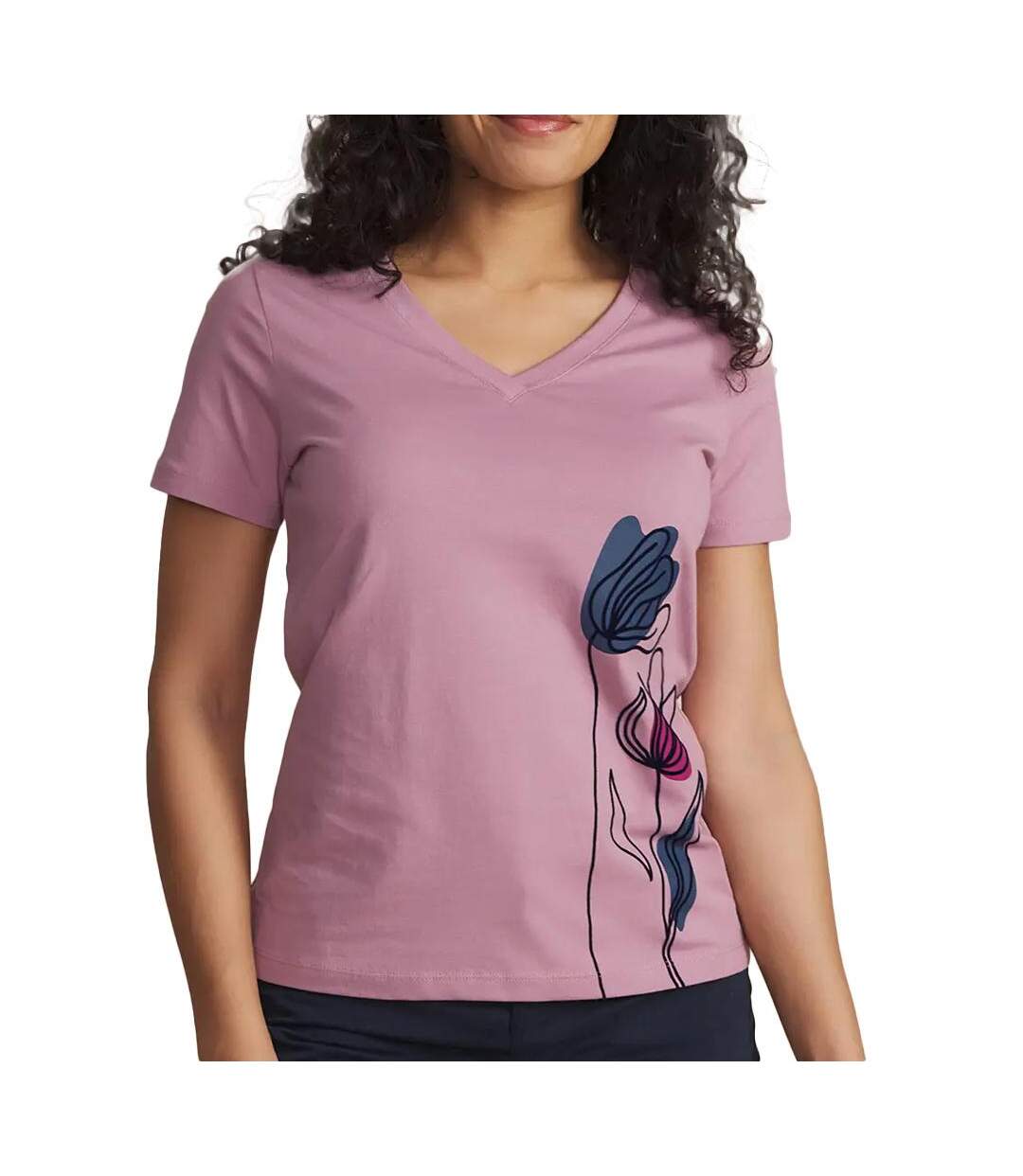 T-Shirt rose femme tbs melbatee-1